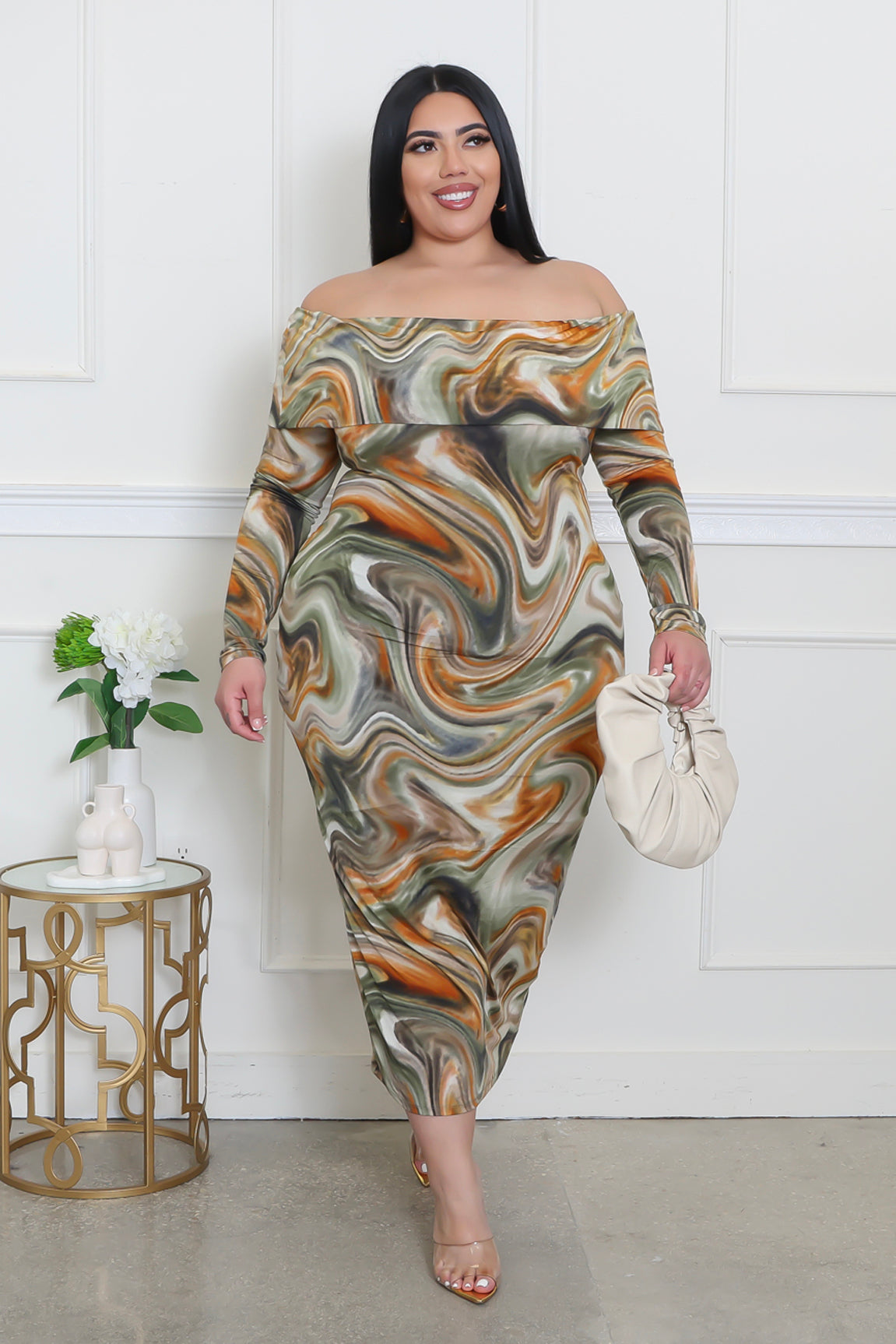 To The Beat Plus Size Dress Fasheabe