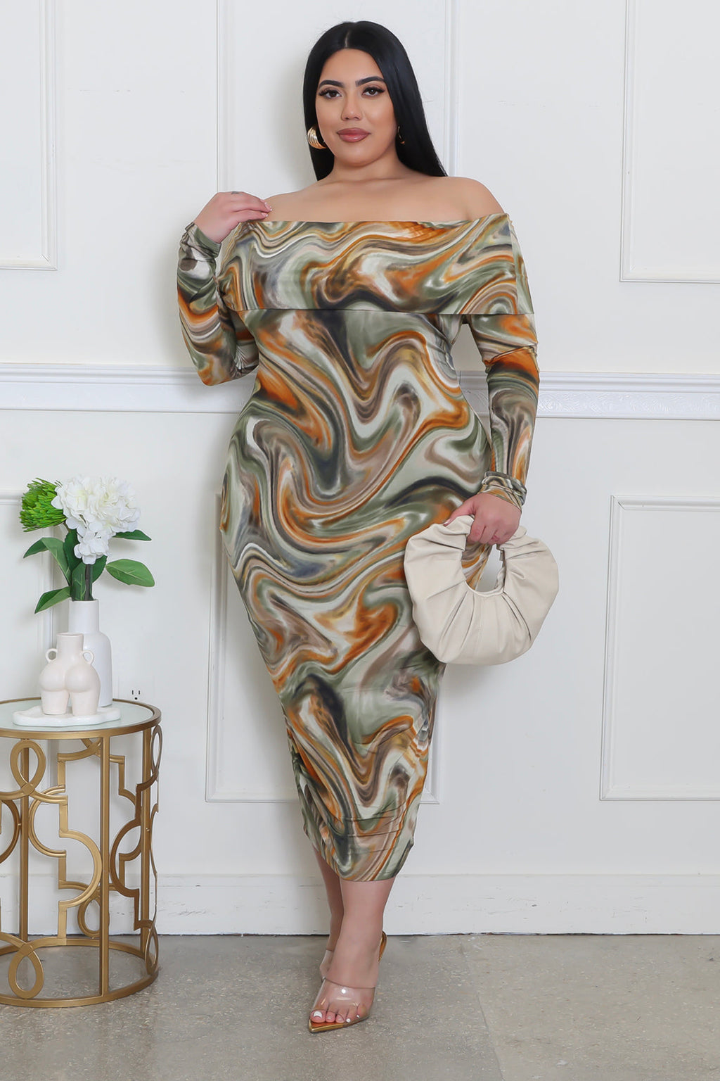 To The Beat Plus Size Dress Fasheabe