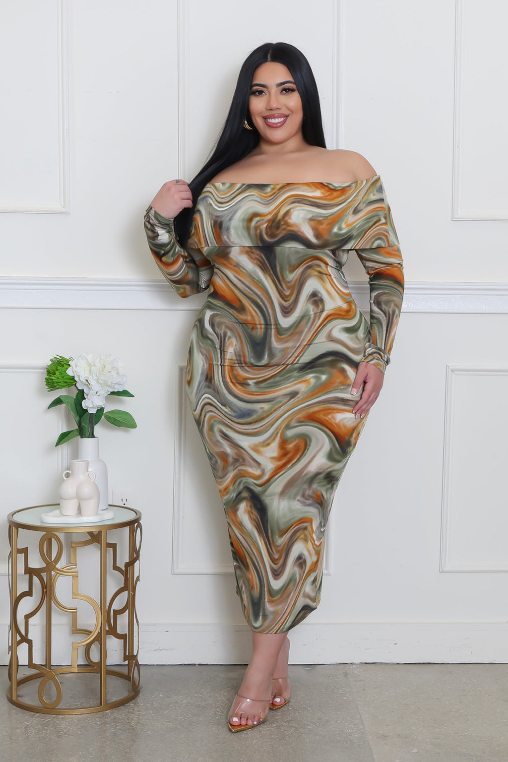To The Beat Plus Size Dress Fasheabe
