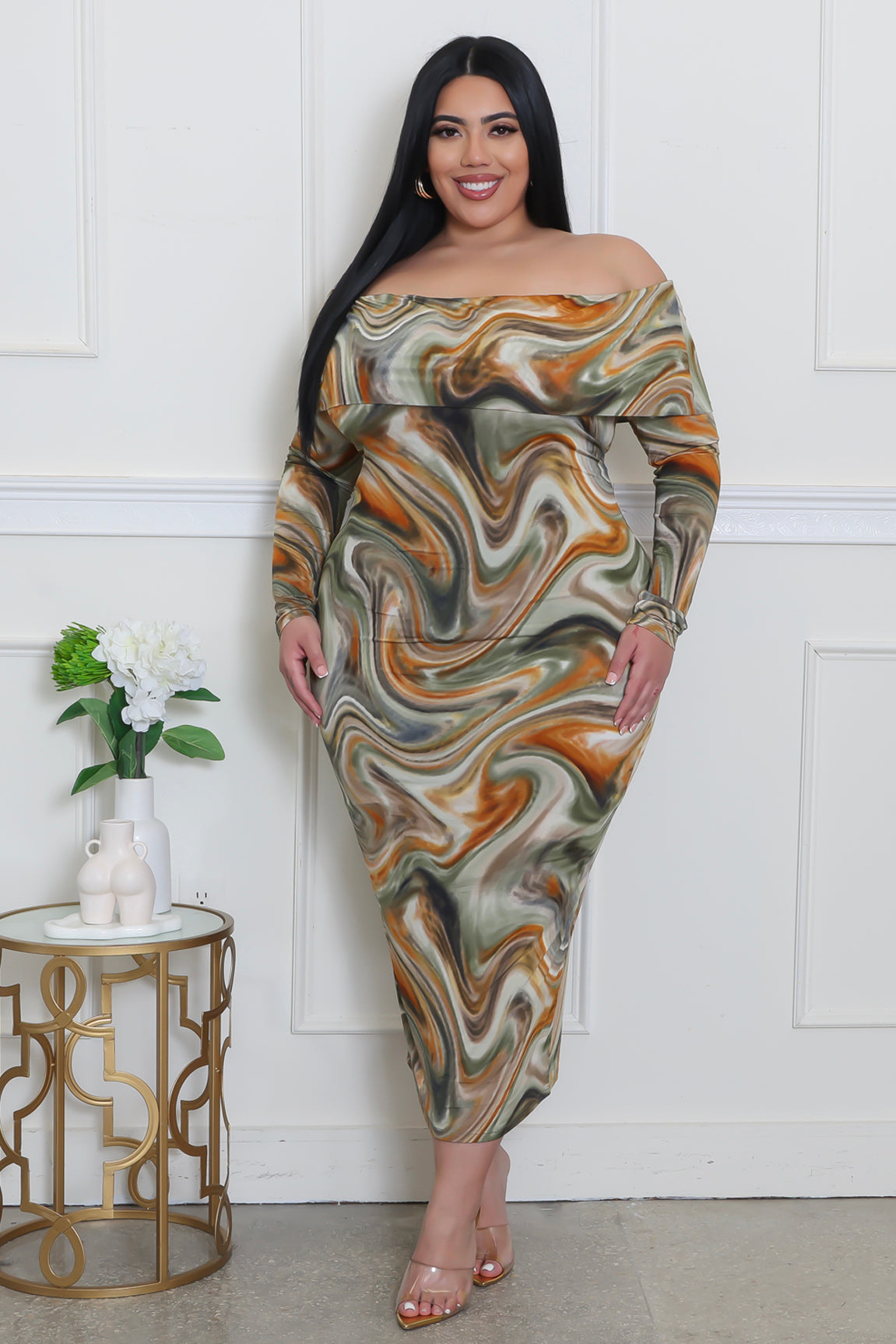 To The Beat Plus Size Dress Fasheabe