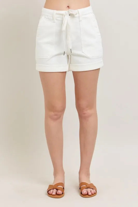 Judy Blue Full Size High Waist Cuff Denim Shorts Plus Size Selvanelle