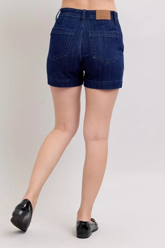 Judy Blue Full Size High Waist Denim Shorts Plus Size Selvanelle