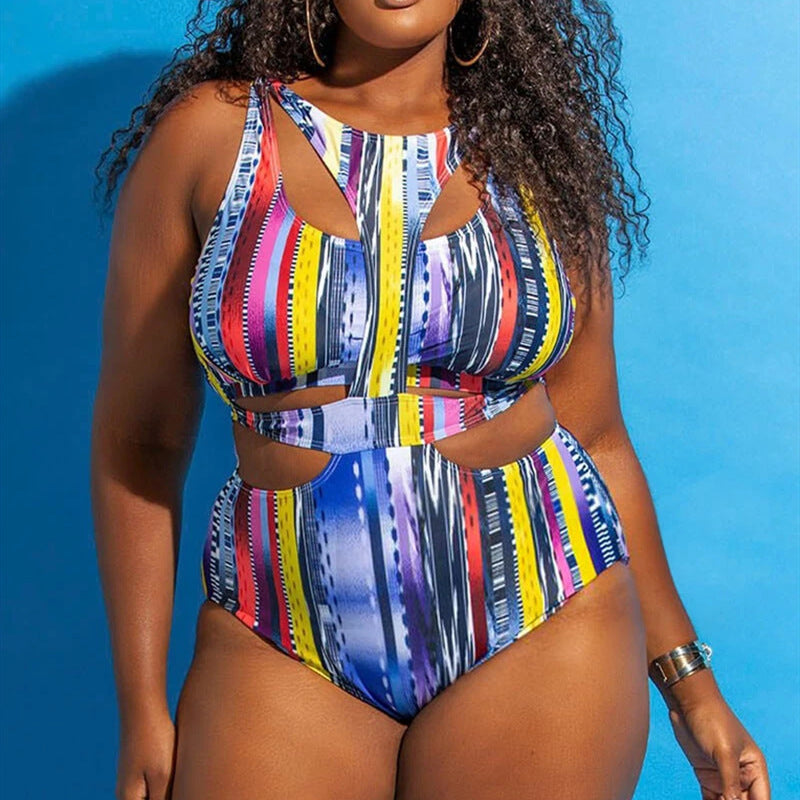 Ethnic Print Plus Size Swimsuit Bikini FLIPSTYLEZLLC