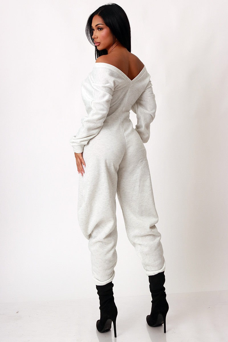 My Comfort Zone Lounge Jumpsuit- Grey S&E Retail Expo