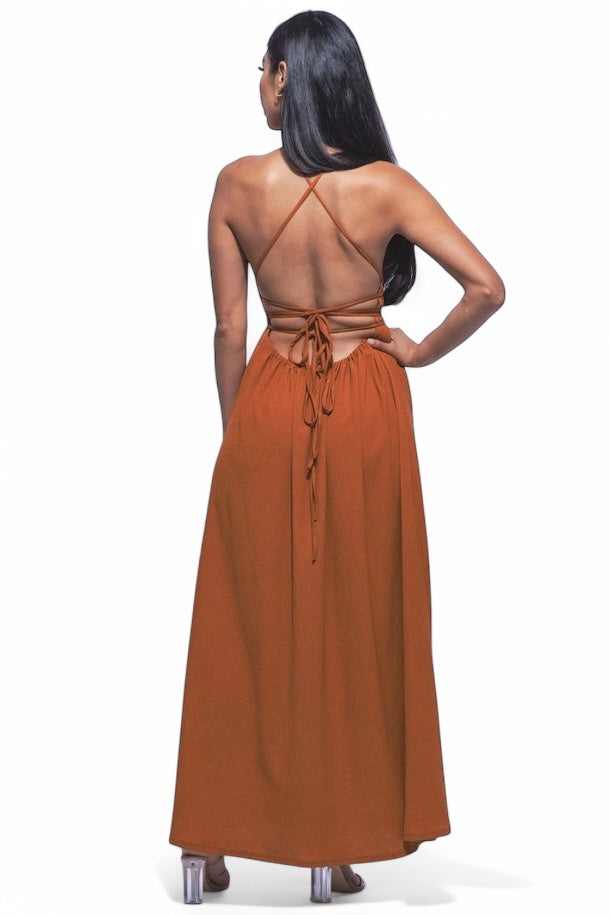 Side Slit Maxi Dress The House of Stylez