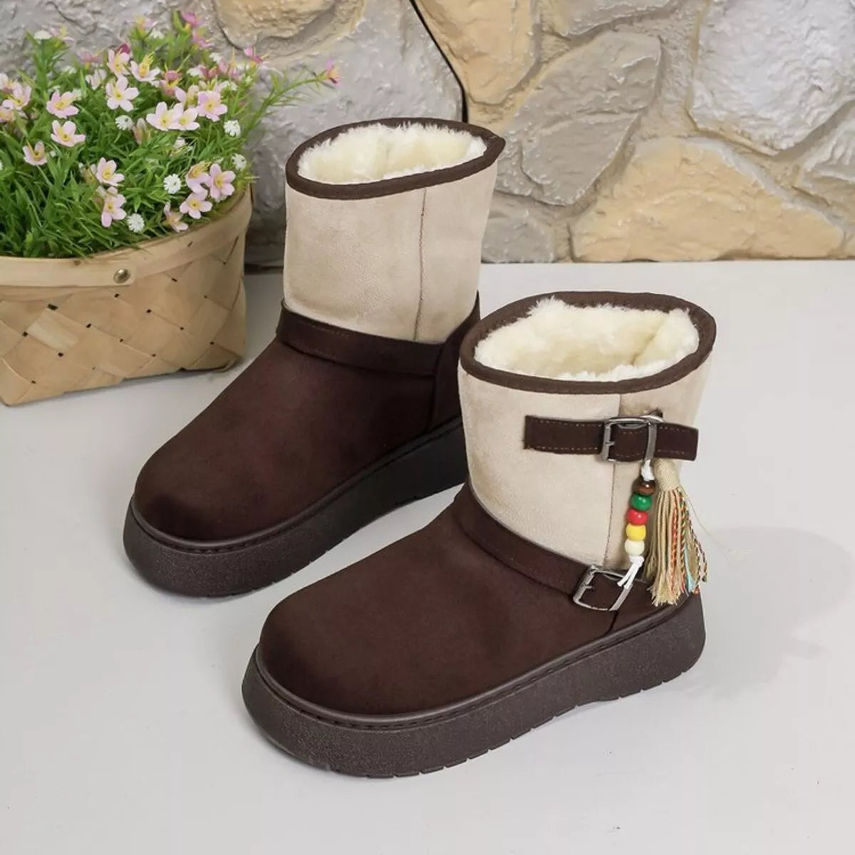 Bohemian Style Ankle Boots with Tassel Decor Simply Love