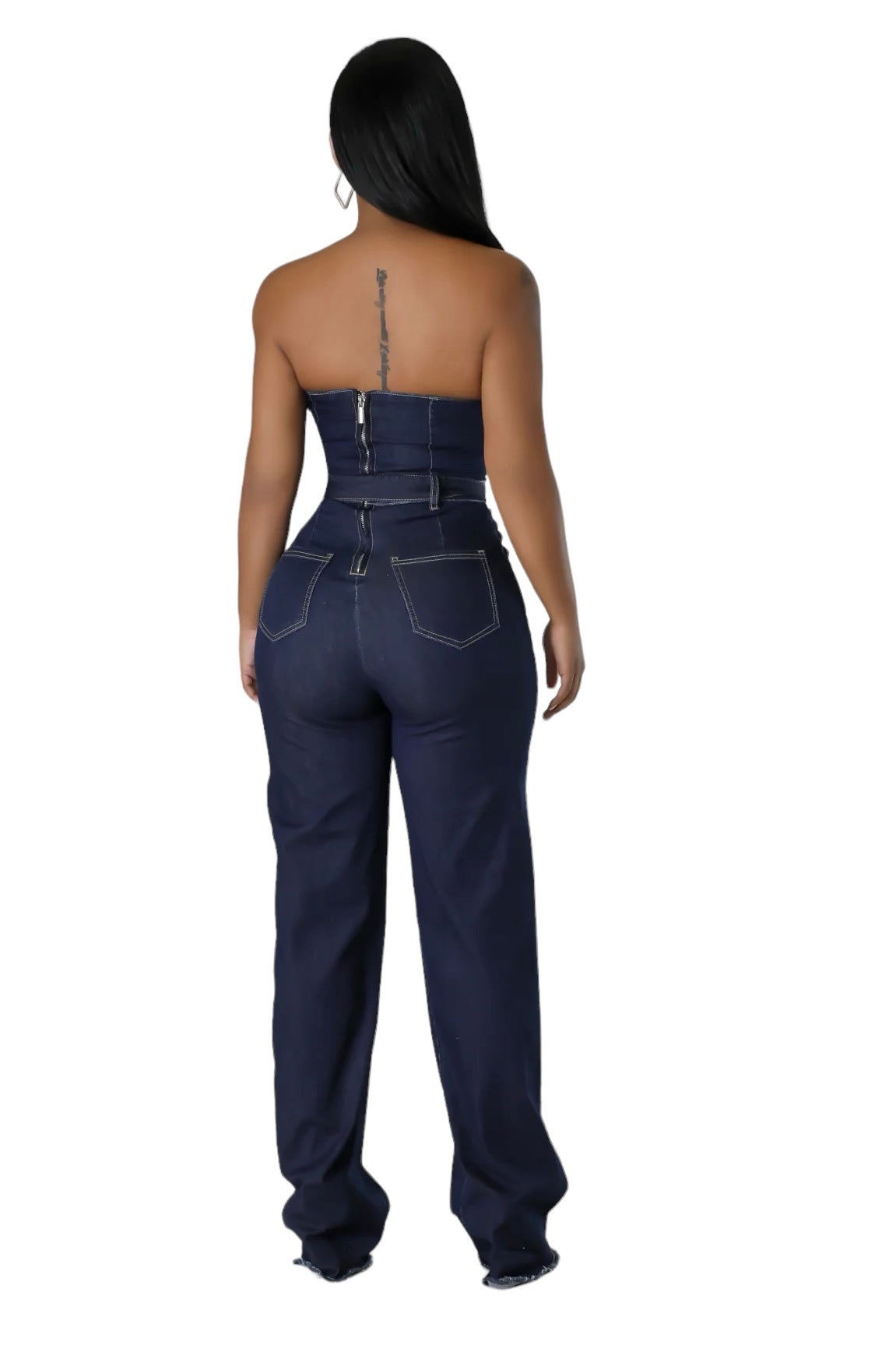 Denim Sweetheart Jumper w/ Belt The House of Stylez