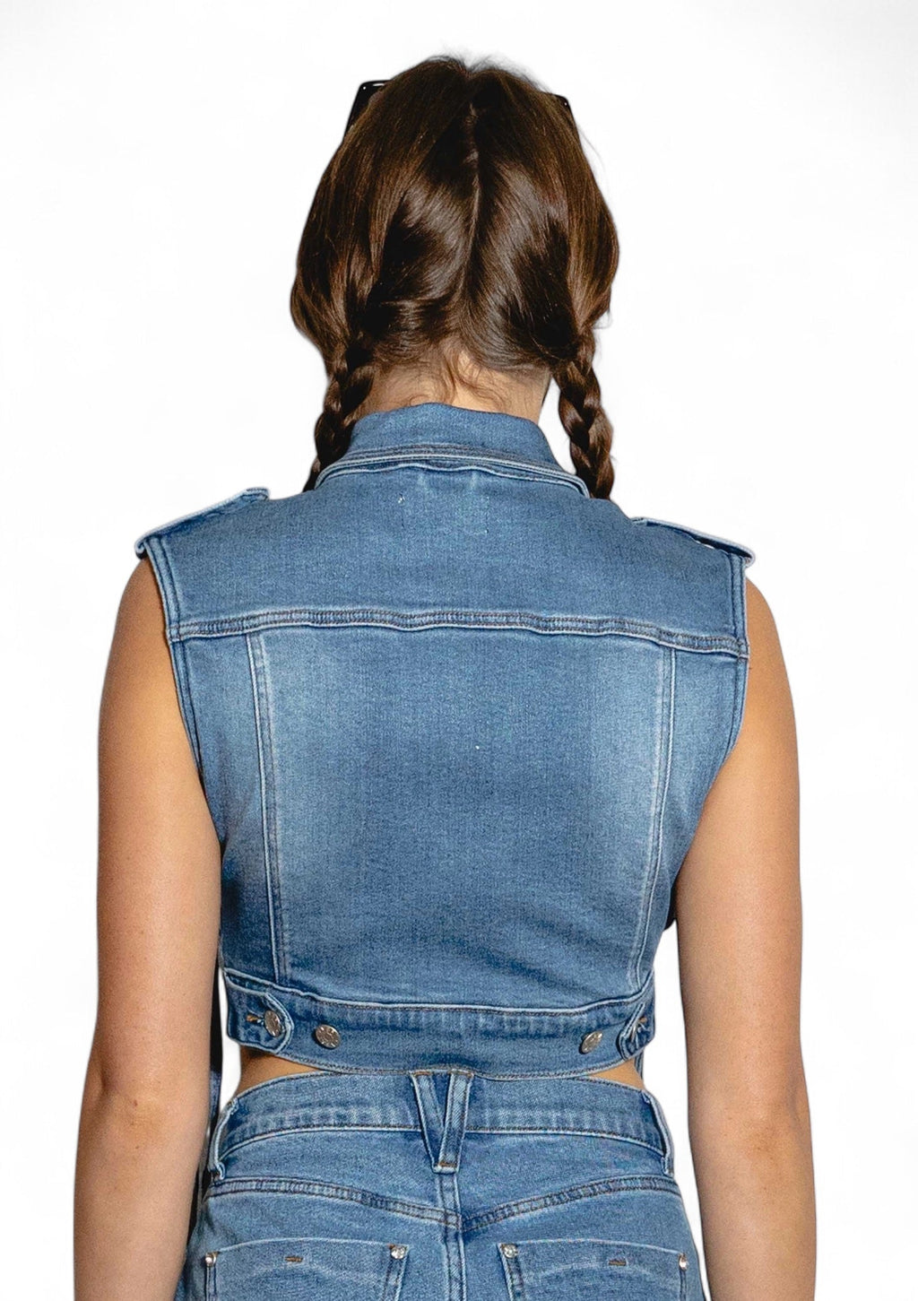 Sleeveless Denim Trucker Jacket The House of Stylez