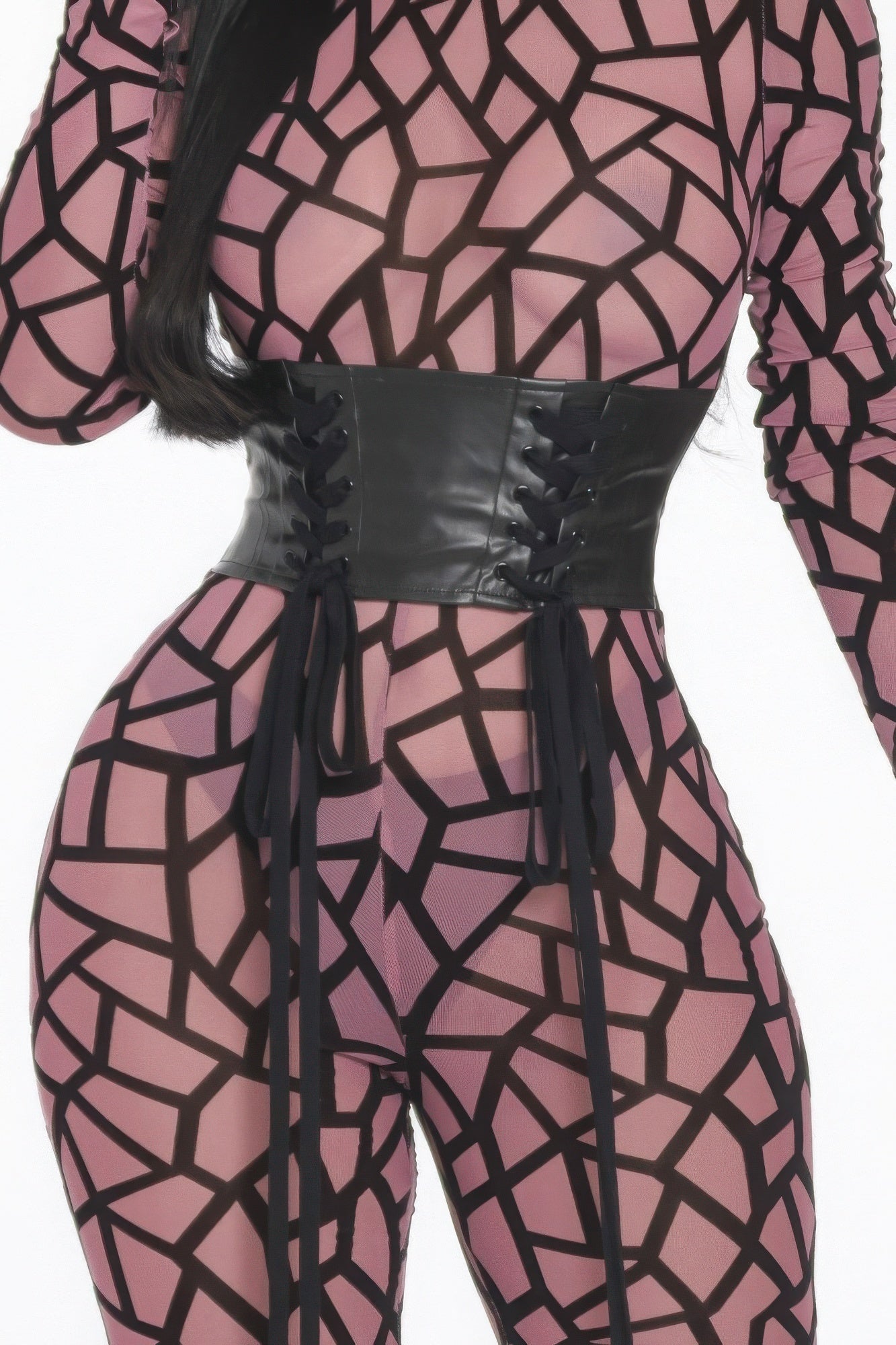 Geometric Printed Jersey Jumpsuit Selvanelle