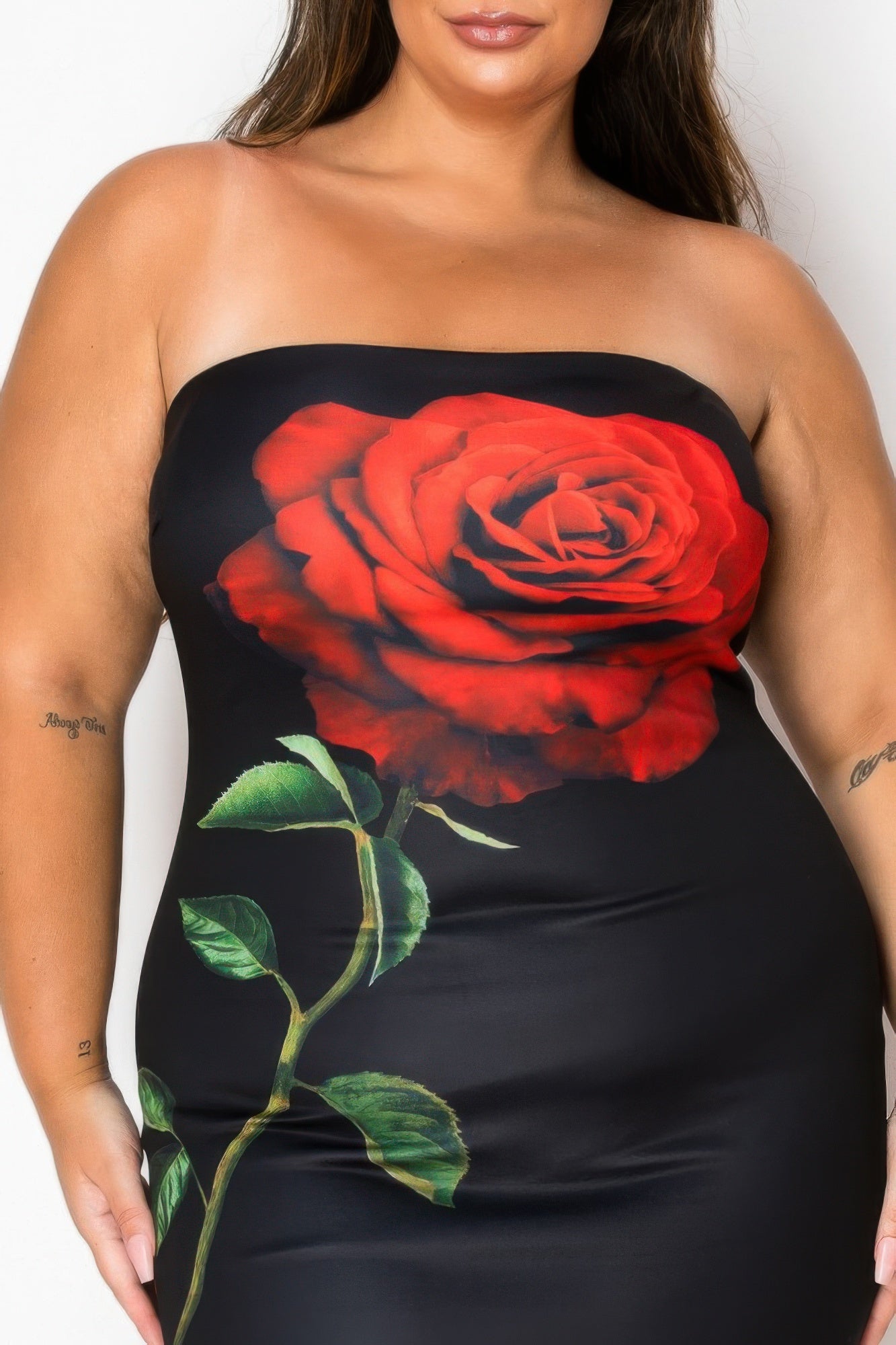 Tube Bodycon Mini Dress With Floral Print Front I am a Fashion Junky