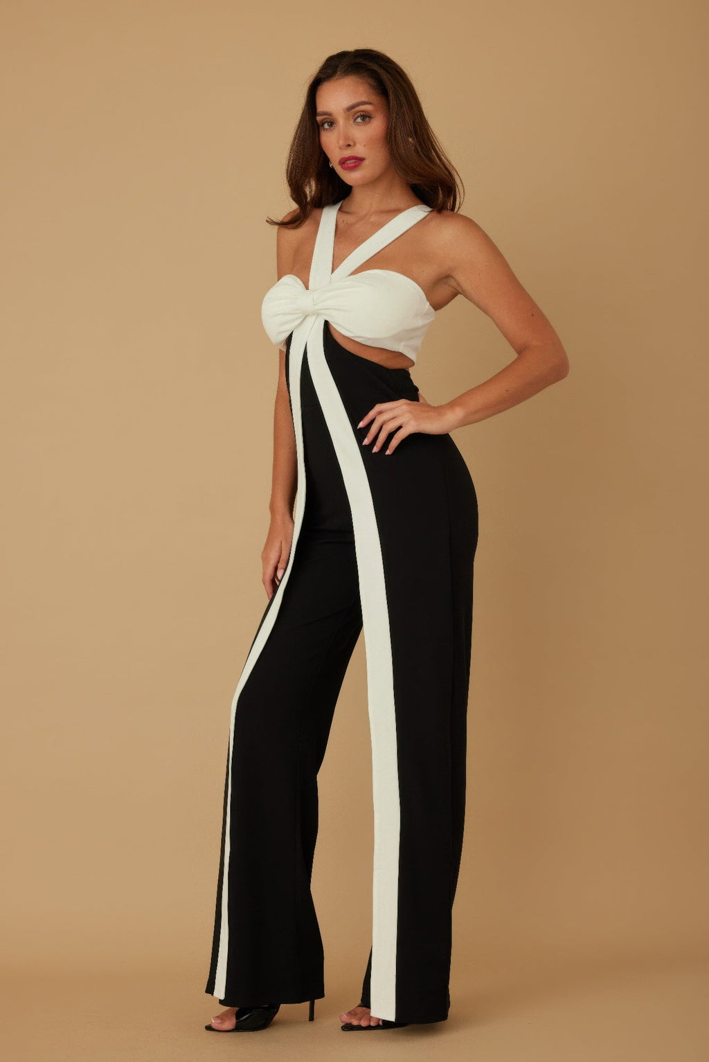 X Ribbon Open Jumpsuit Selvanelle
