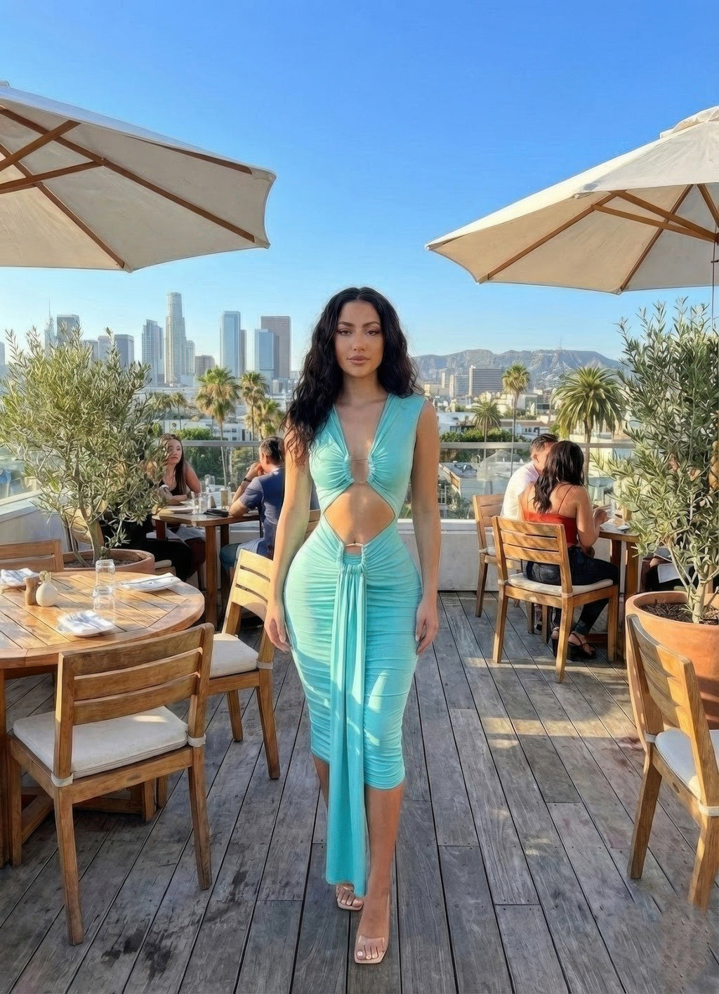 Body-con Midi Dress In A Vibrant OyeraCharisma