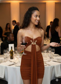 Tube Top Mini Dress With Drape Front OyeraCharisma