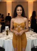 Tube Top Mini Dress With Drape Front OyeraCharisma