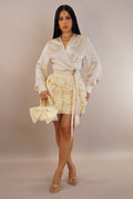 Keep it Chic 3D Flower Bloom Mini Skirt- Cream S&E Retail Expo