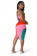 Multicolor Bra Cup Midi Dress The House of Stylez