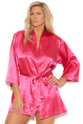 Plus Size Sexy Satin Robe 3wishes.com