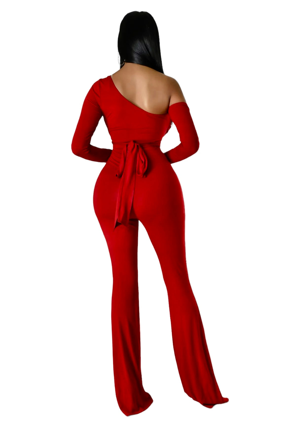 One Shoulder Long Sleeve Convertible Jumpsuit {Tall Gyrl Friendly} The House of Stylez