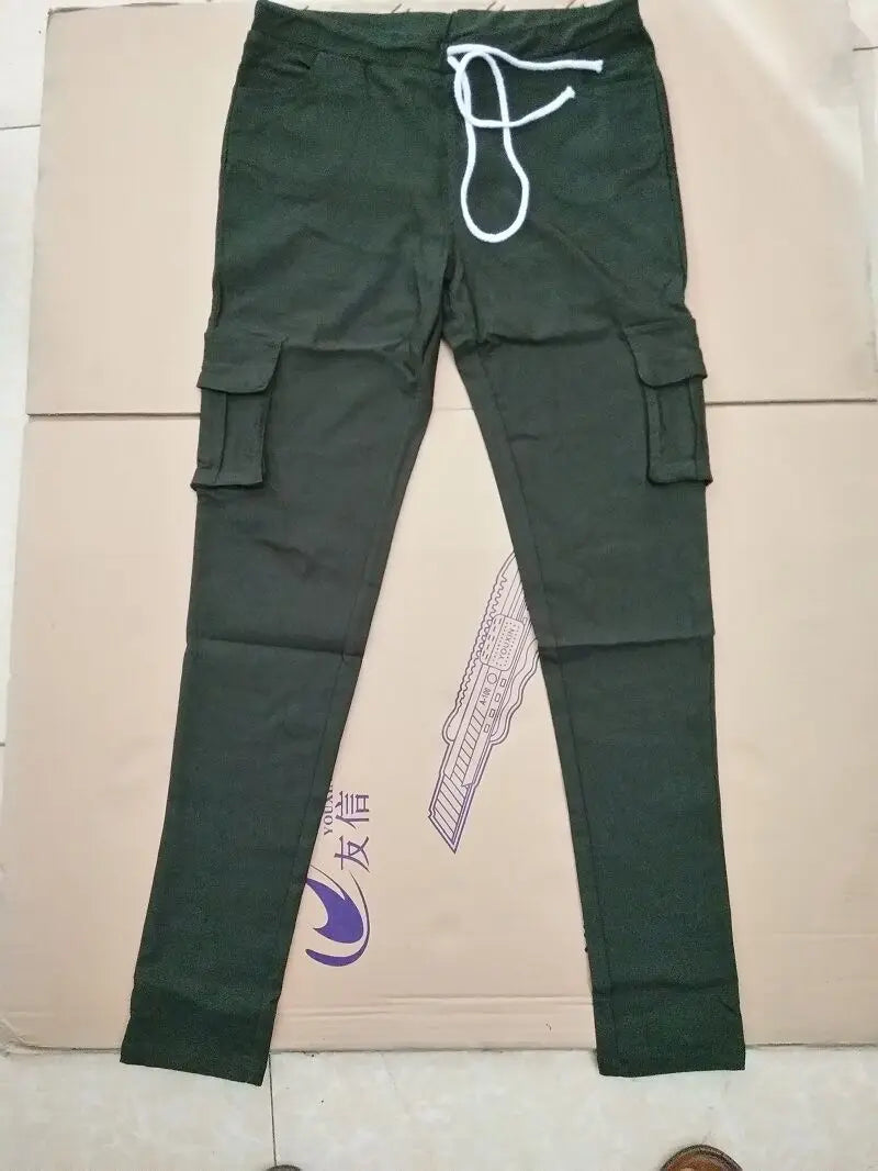 Elegant Elastic Women Pants Oversize Drawstring Long Pencil Pants nowadaysfashion