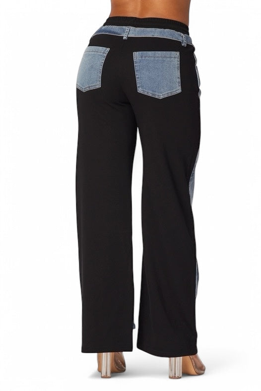 Still Got It Denim Jeans Sweatpants Mix The House of Stylez