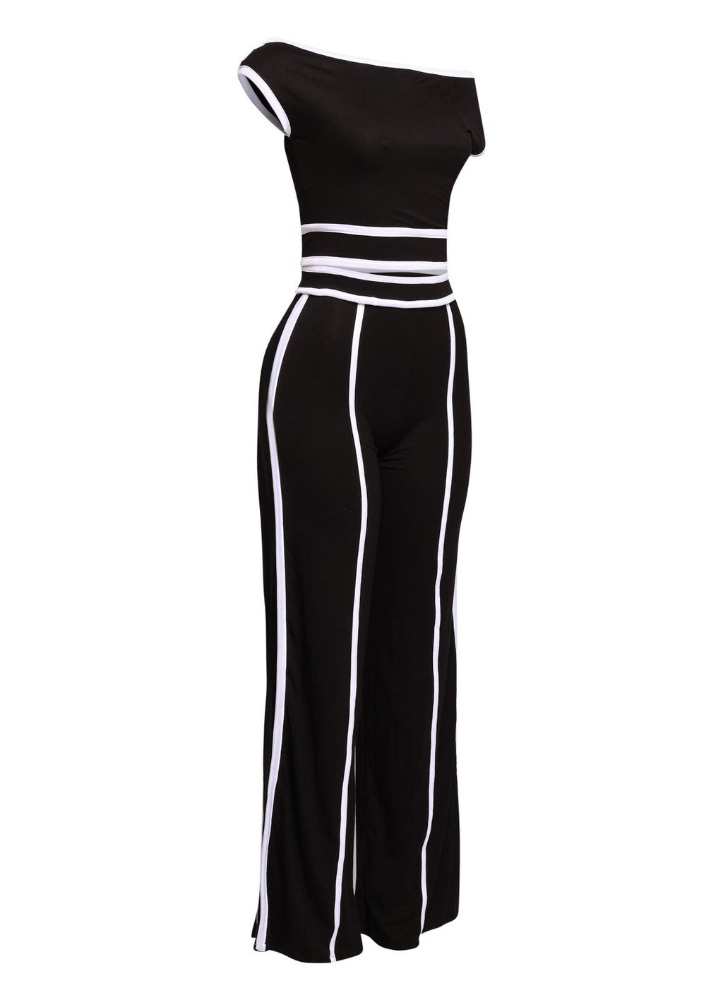 Off Shoulder Short Sleeve Top with Wide Leg Pants The House of Stylez