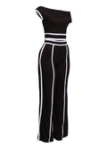 Off Shoulder Short Sleeve Top with Wide Leg Pants The House of Stylez
