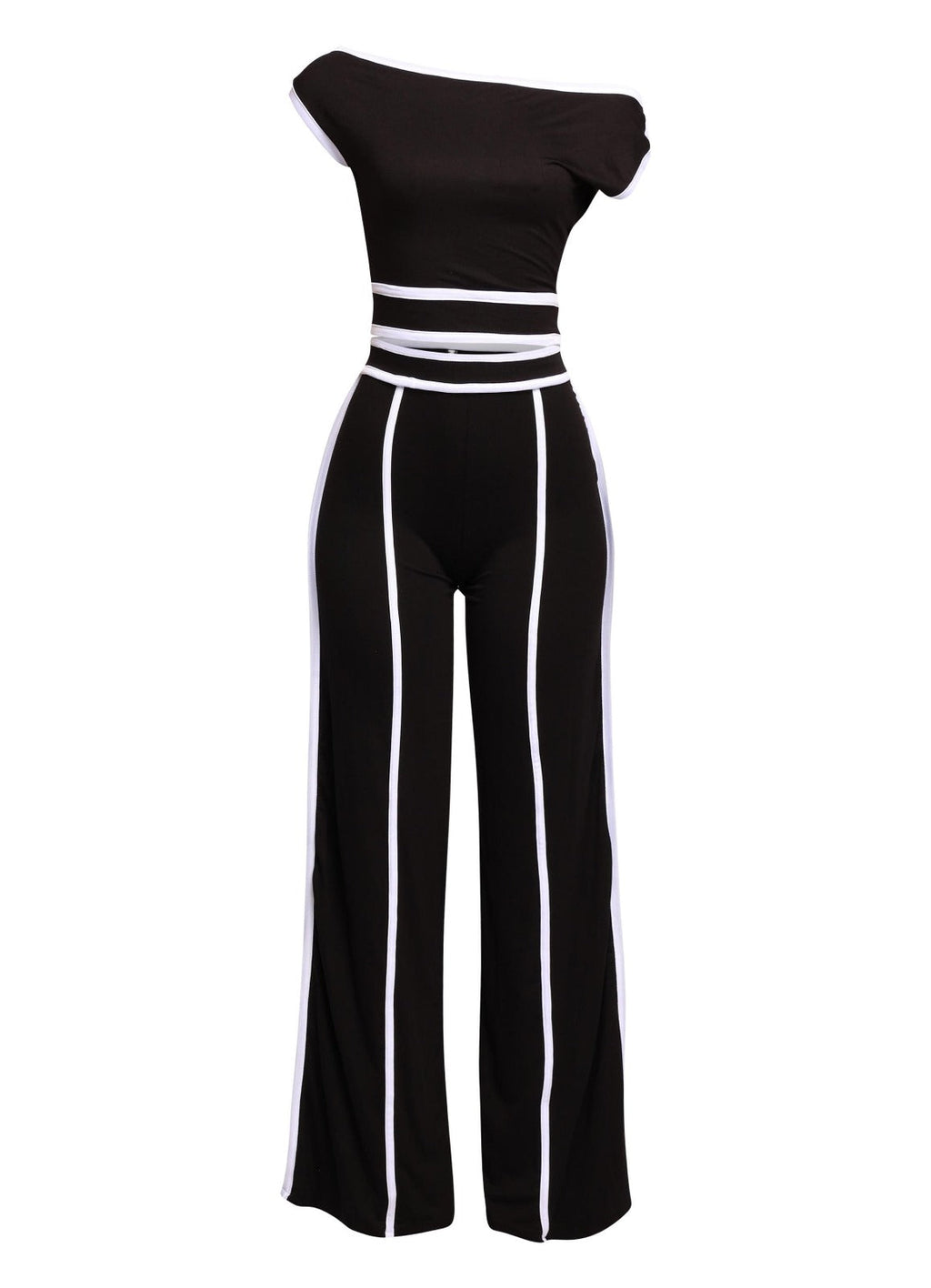 Off Shoulder Short Sleeve Top with Wide Leg Pants The House of Stylez