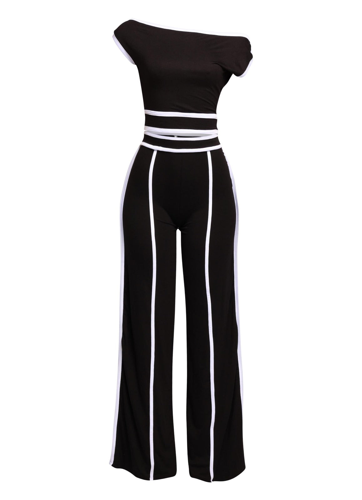 Off Shoulder Short Sleeve Top with Wide Leg Pants The House of Stylez