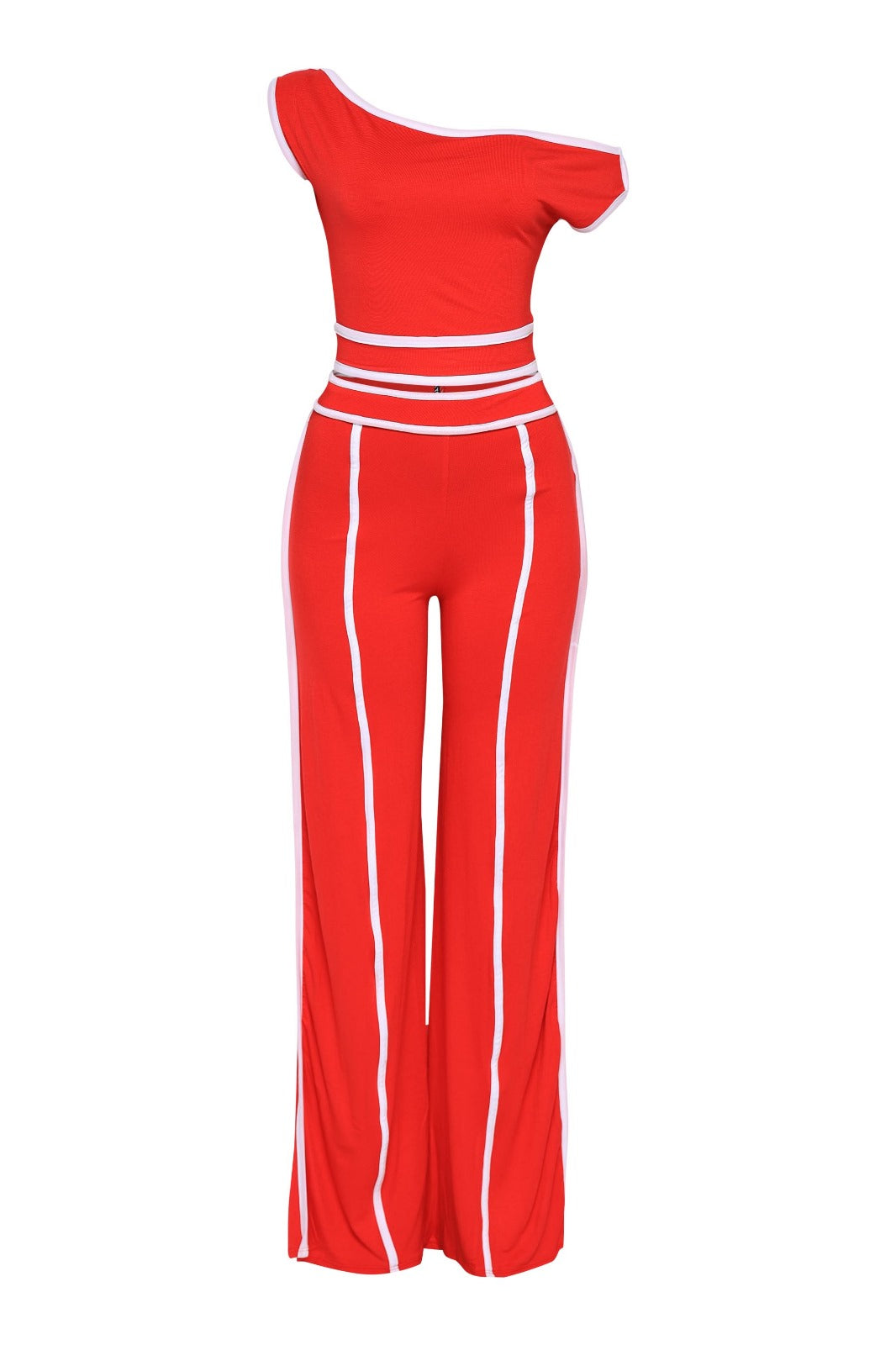 Off Shoulder Short Sleeve Top with Wide Leg Pants The House of Stylez