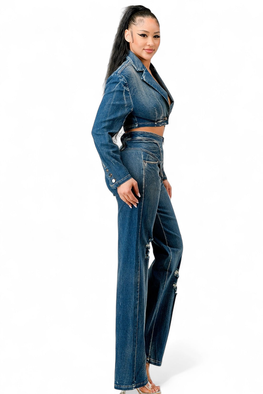 Cool Chick Denim Pant Set The House of Stylez