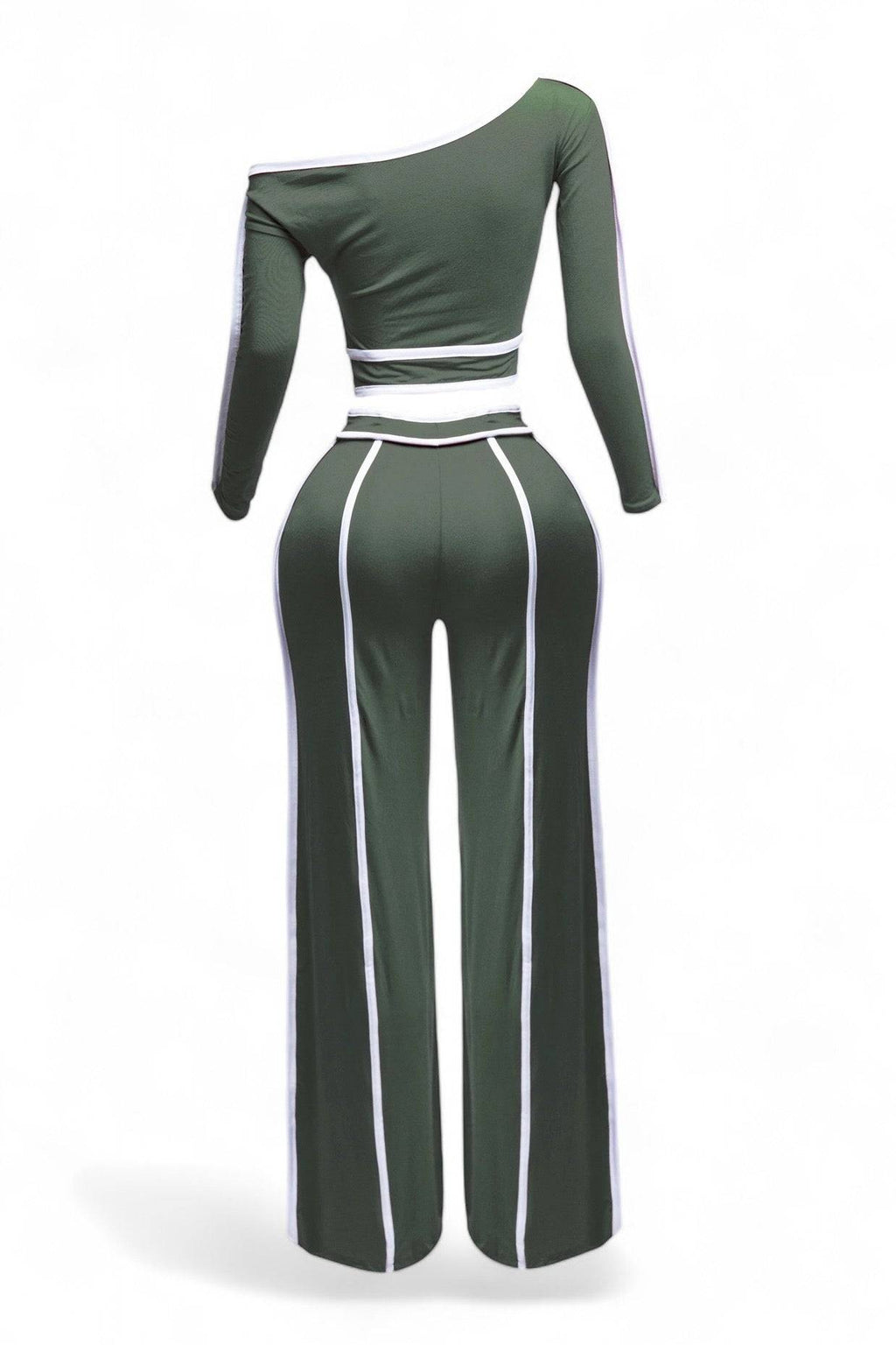 Off Shoulder Long Sleeve Top with Wide Leg Pants The House of Stylez