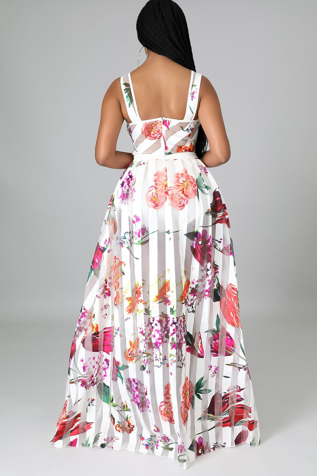 Bella Mesh Sleeveless Maxi Dress Fasheabe