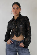 City of Angels Pearl Blouse- Black S&E Retail Expo