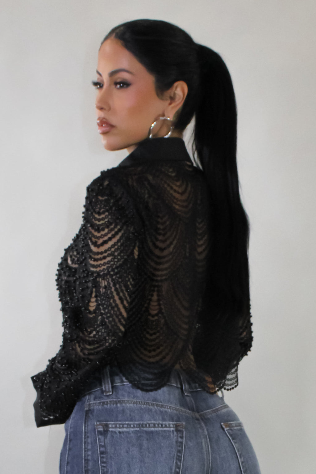 City of Angels Pearl Blouse- Black S&E Retail Expo