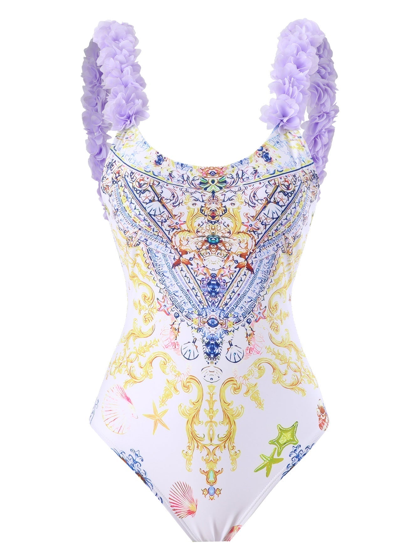 One Piece Printed Skirt Conservative Swimwear Two Piece Women Swimsuit Bella Mia