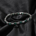 Hip-hop zircon-encrusted emerald color-matching tennis chain nowadaysfashion