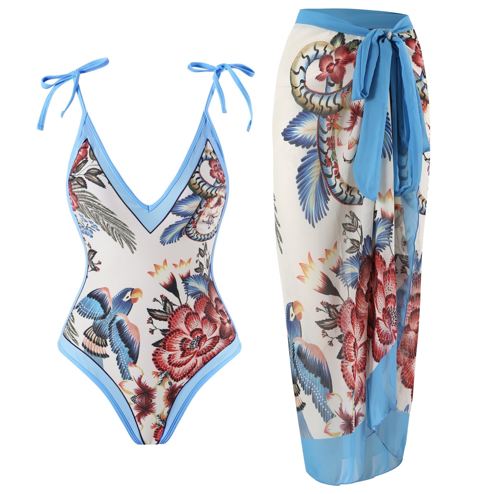 Women Sexy Siamese Conservative Cover Belly Thin Swimsuit Spring Bathing Suit Women Chiffon Beach Dress Bella Mia