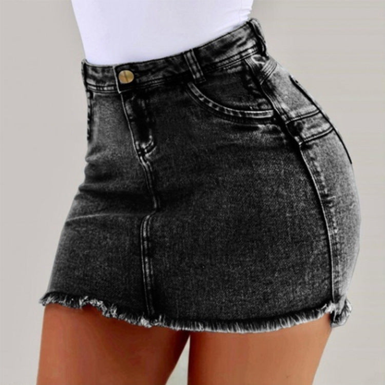 Women's Denim Shorts - Frayed Raw Hem Ripped Jeans Shorts SHOMICOBOUTIQUE