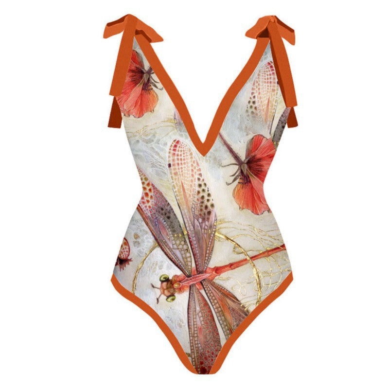 Women One Piece Swimming Sexy Print Two Piece Skirt Popular Swimsuit Bikini Bella Mia