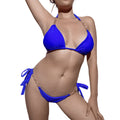 Sexy Metal Chain Two Pieces Swimsuit Solid Color Swimsuit Women High Quality Bikini Lady Ros