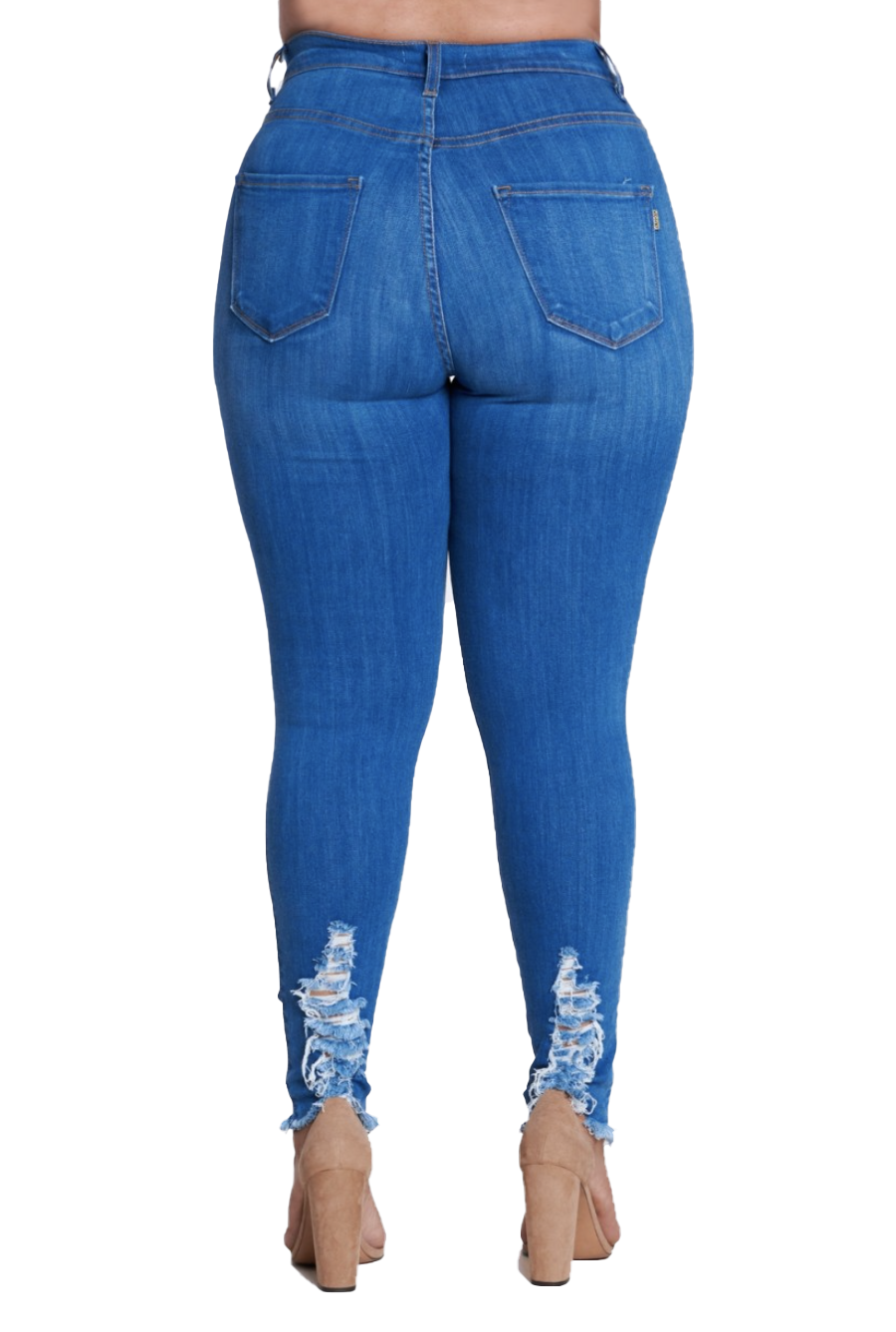 {{P1209}} Curvy Distressed Skinny Jeans The House of Stylez