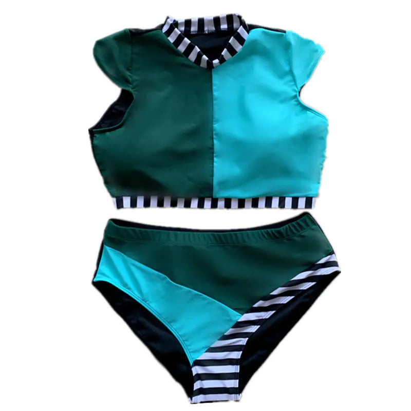 Plus Size Women's High Waisted Bikini Swimwear Trendy Attic Store01