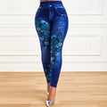 Plus Size Oversized Women High Waist Stretchy Legging Denim Look Skinny Jeggings nowadaysfashion