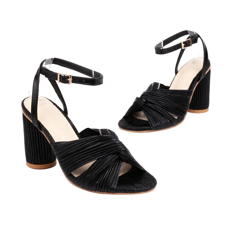 Single-Strap Buckle Fish Mouth Heels SHOMICOBOUTIQUE