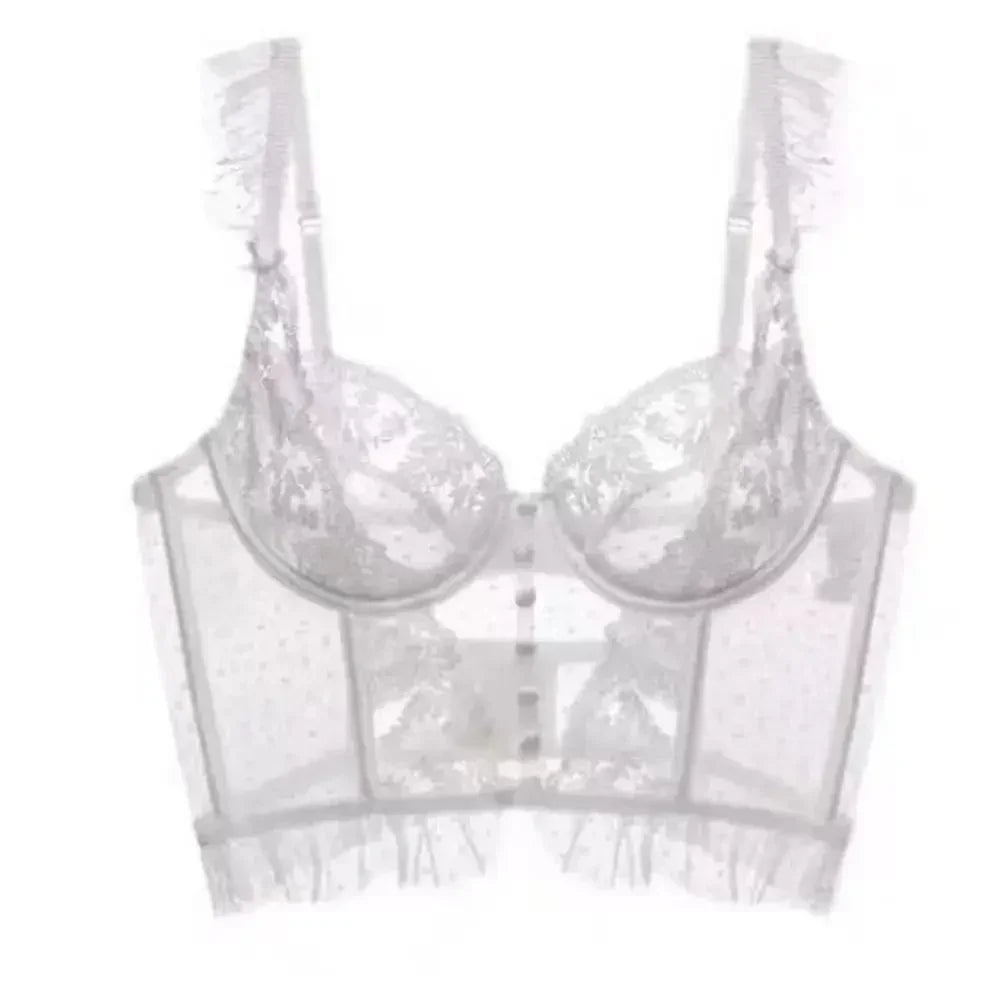 Fashion Comfortable Lace Lingerie with Steel Ring Wrapped Chest Top Bra and Panty Set Sexy Intimates Supply Underwire Female Femstylo