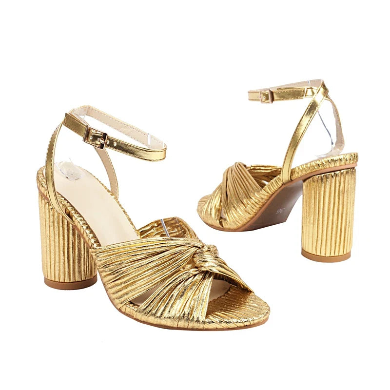 Single-Strap Buckle Fish Mouth Heels SHOMICOBOUTIQUE