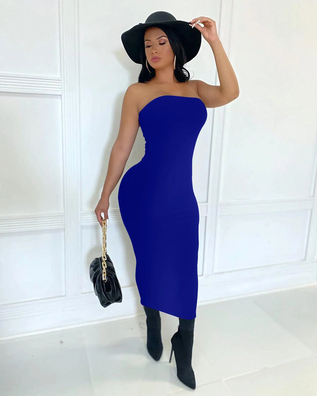 summer women's sexy sleeveless chest wrapped Long Beach Dress nowadaysfashion
