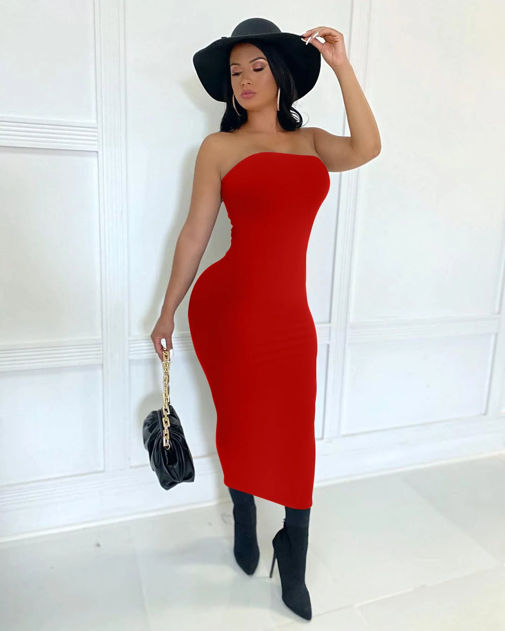 summer women's sexy sleeveless chest wrapped Long Beach Dress nowadaysfashion