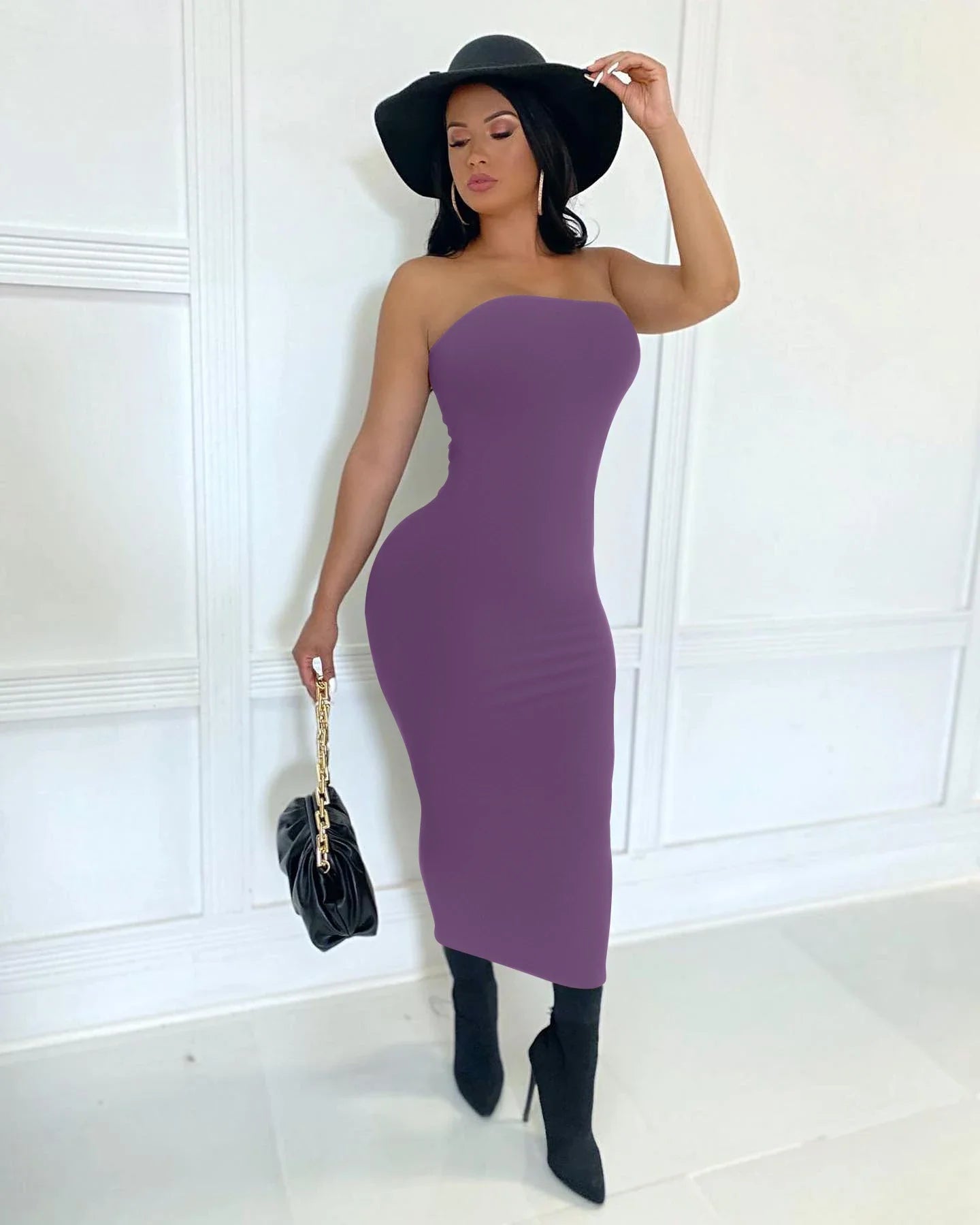 summer women's sexy sleeveless chest wrapped Long Beach Dress nowadaysfashion