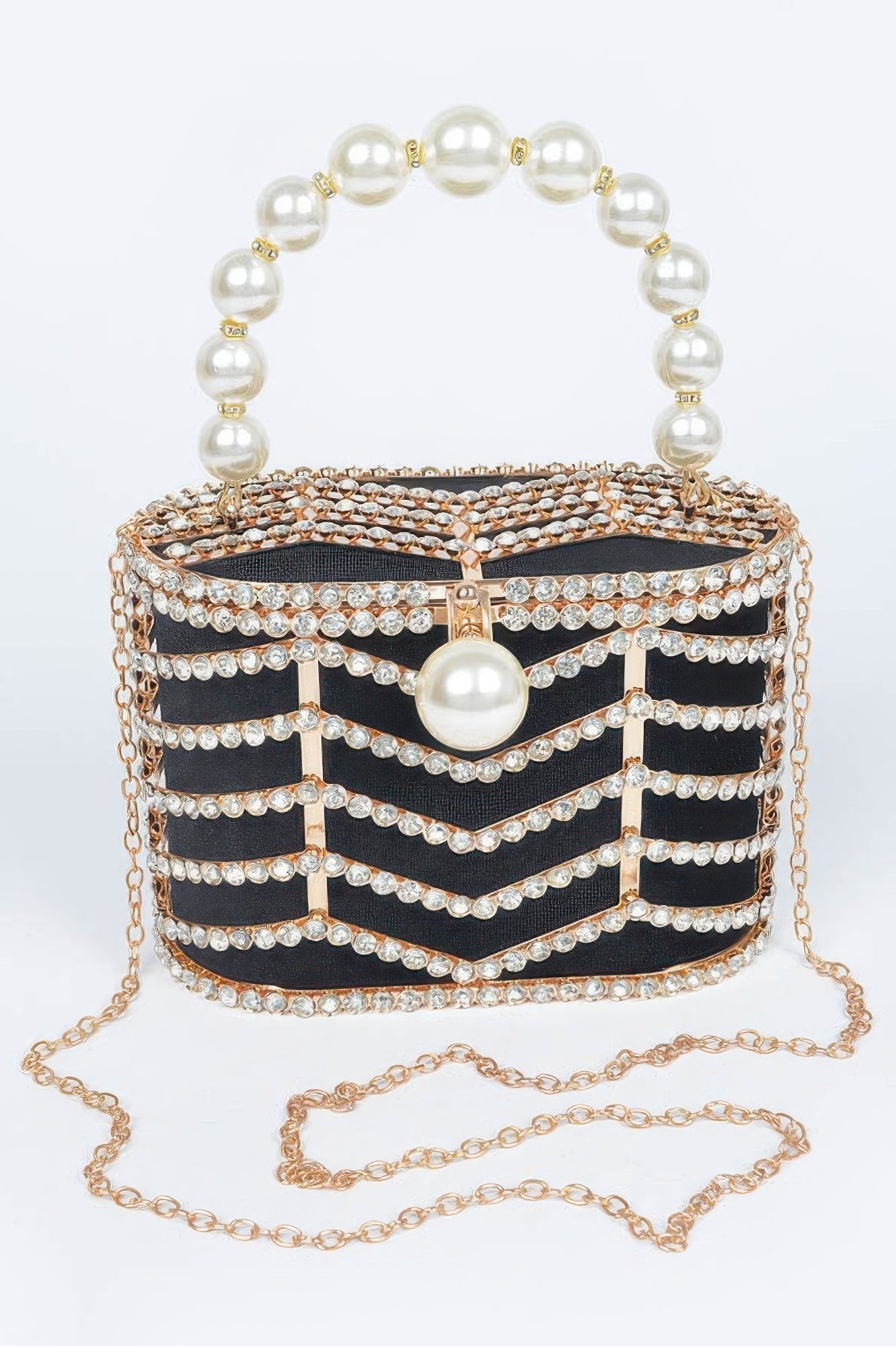 Rhinestone Metal Frame Clutch OyeraCharisma